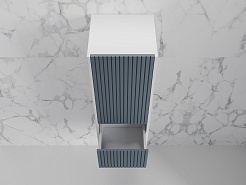 Style Line Шкаф пенал Стокгольм 36 R подвесной графит софт – фотография-4